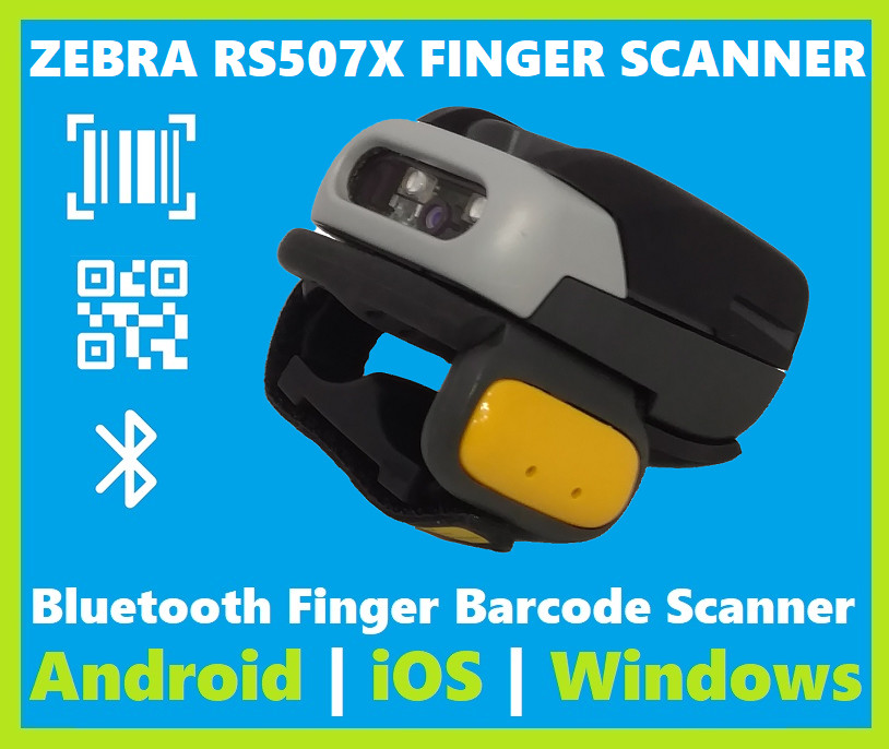 ✅Zebra RS507X Rugged Wireless Bluetooth Finger Barcode Scanner 2D/1D/QR Code!🔥⭐