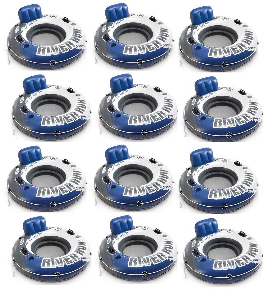 INTEX River Run I Inflatable Floating Raft Tubes 12pack