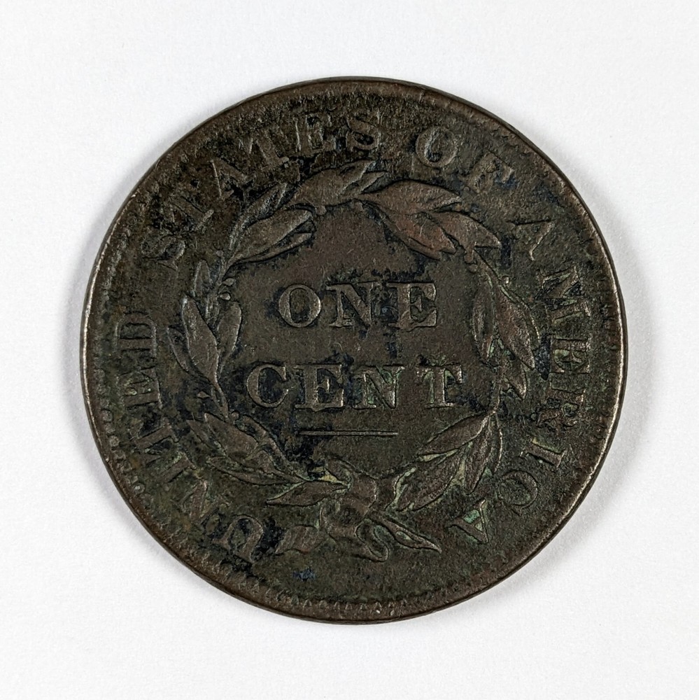 1836 Young Head Large Cent VF