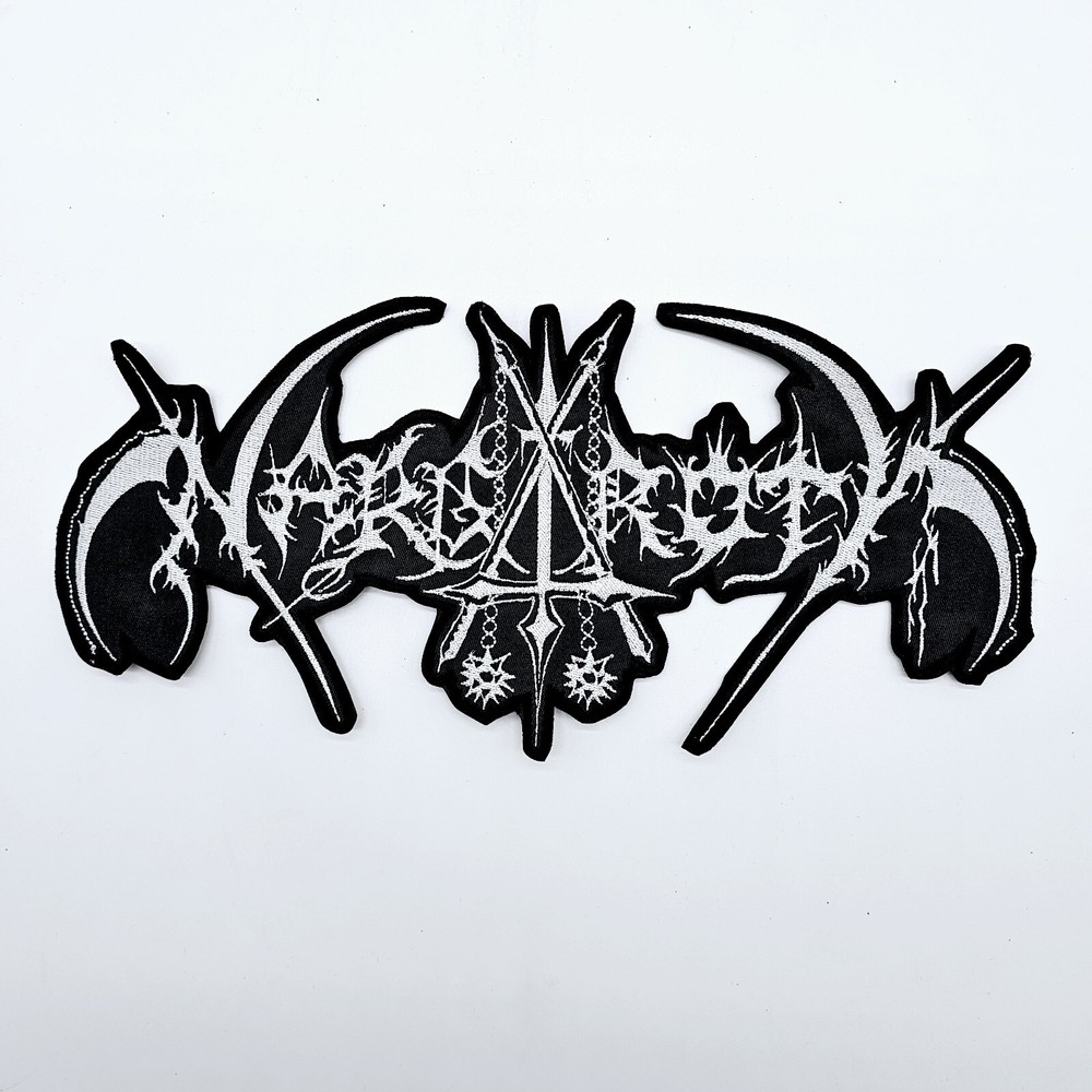NARGAROTH  WHITE   SHAPED LOGO EMBROIDERED BACK PATCH