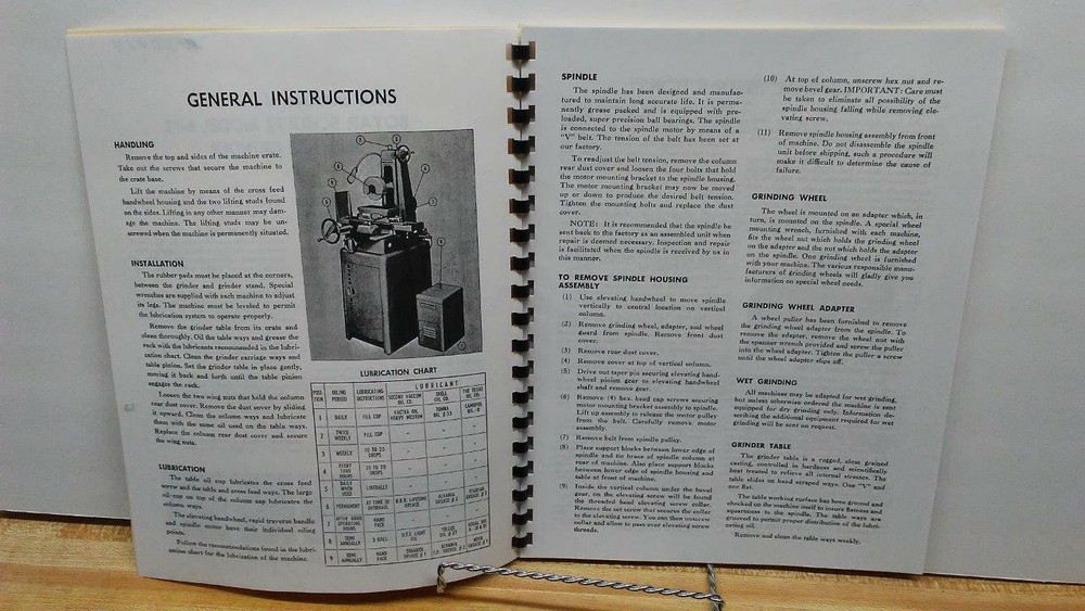 Boyar-Schultz 6-12 Surface Grinder Instruction Manual