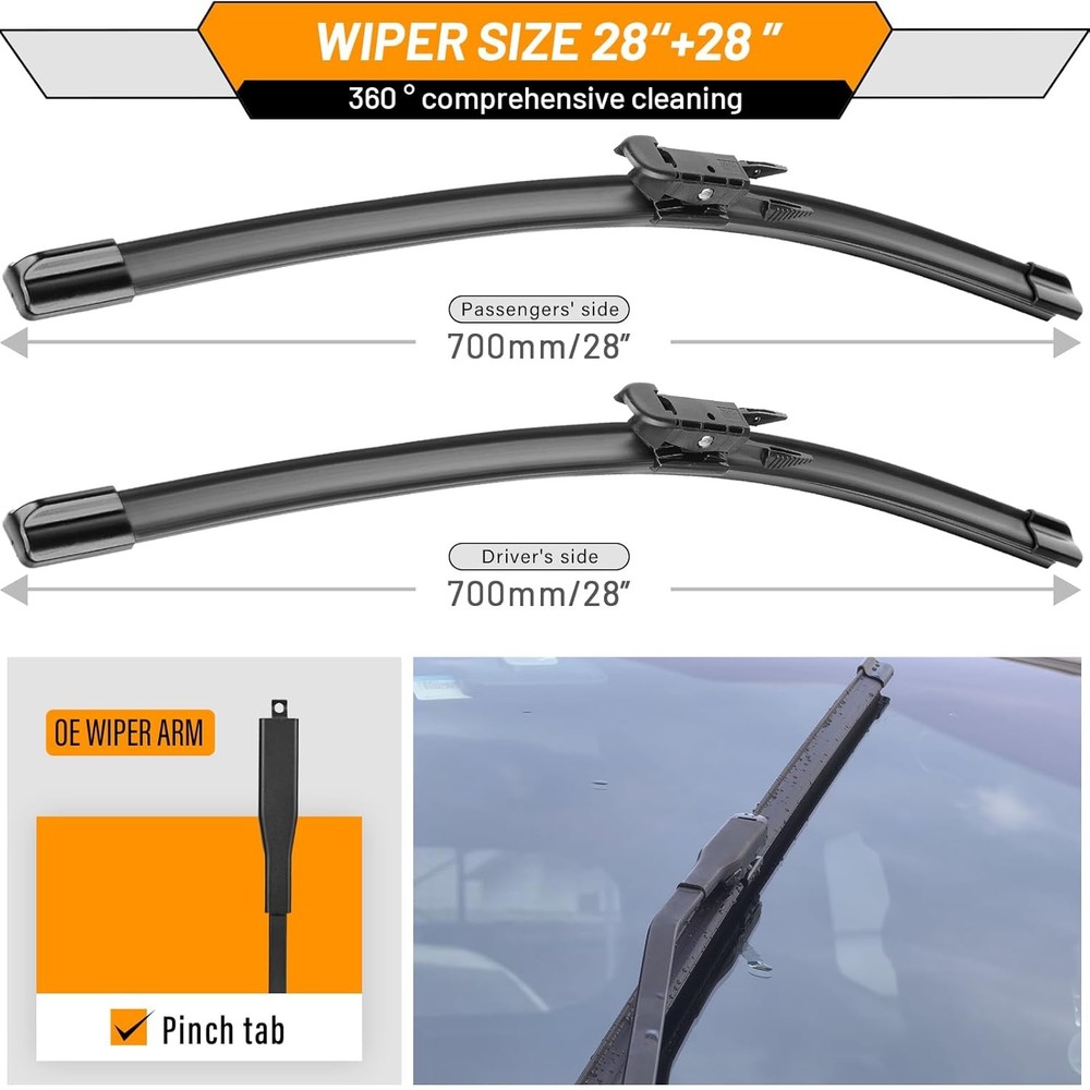 AUTOBOO 28"+28" Windshield Wipers Replacement for 2013-2019 Ford Escape 2015-202