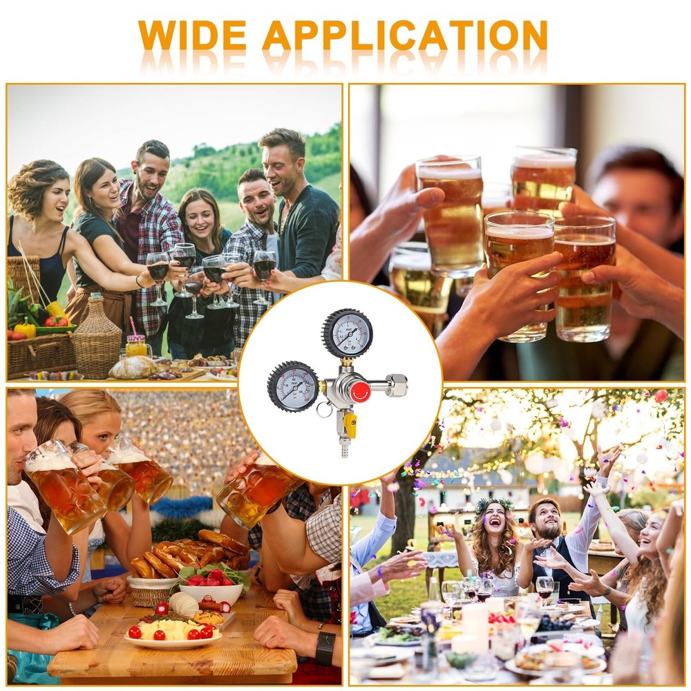 Co2 Regulator for Kegerator - CGA320 Draft Beer Regulator Kegerator Regulator...