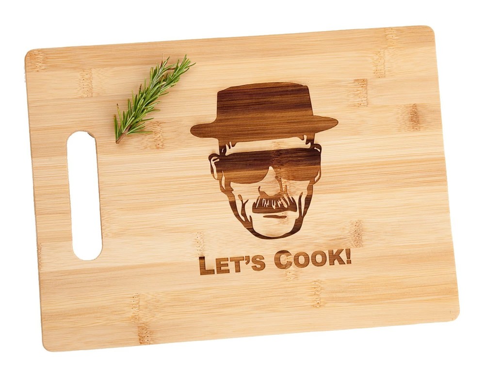 Breaking Bad Engraved Wood Cutting Board with Handle Funny Gift for Father's ...