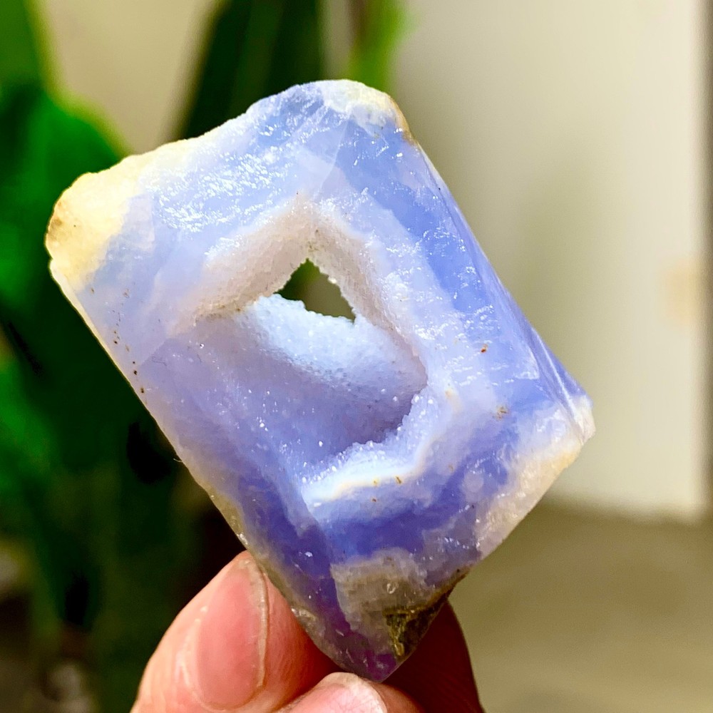 33GNatural Blue striped agate Crystal Chunks piece form Mineral Specimens