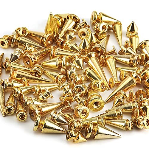 70 Sets Mixed Shape Spikes and Studs Assorted Sizes Tree Spikes Mixed 70Pcs