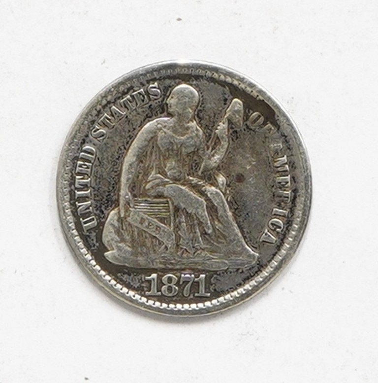 1871 (P) Seated Liberty Half-Dime