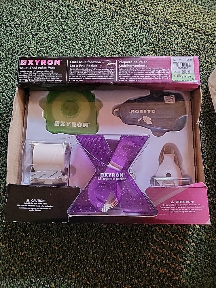 XYRON 150 CREATE A STICKER Essential Tool Value Pack Adhesive Tape Scrapbooking