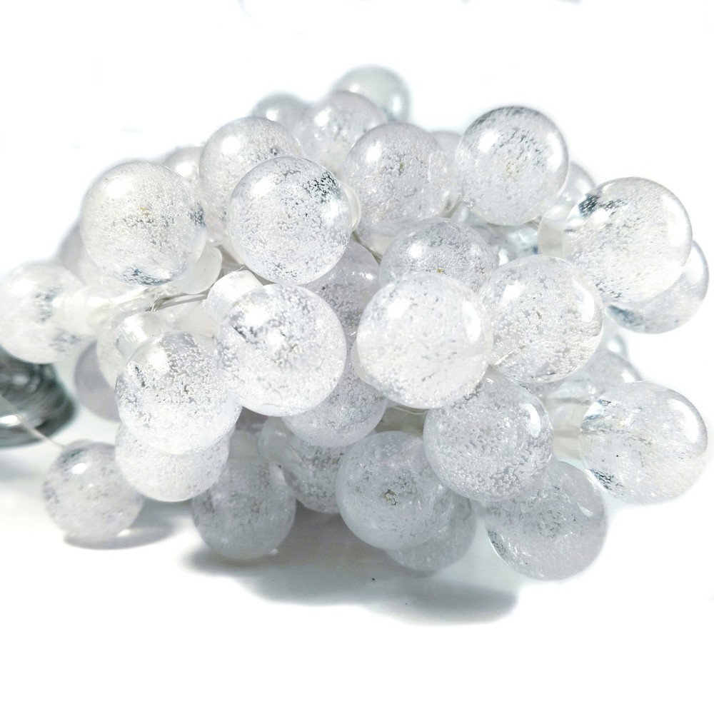 Solar Powered Air Bubble String Lights - 100 LED Warm White, 8 Modes