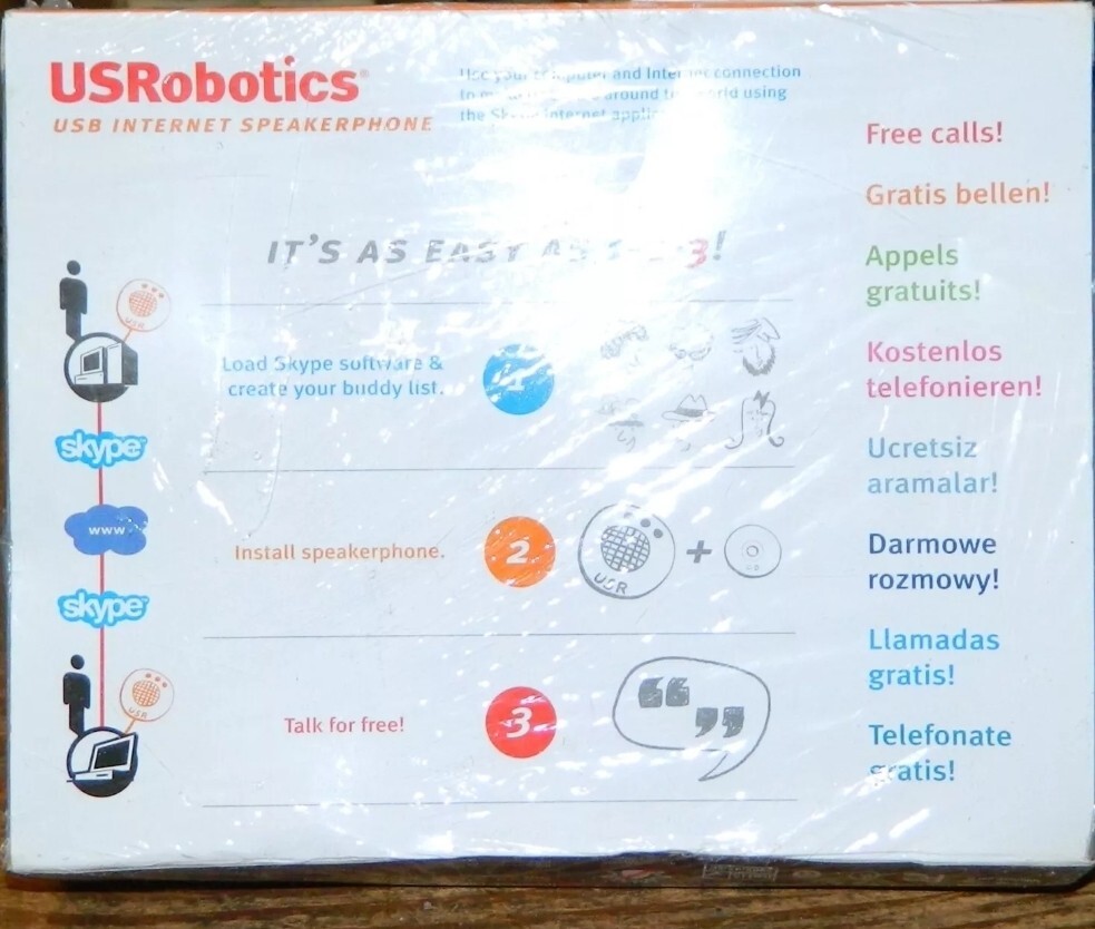 NEW SEALED USROBOTICS USB INTERNET SPEAKERPHONE MODEL 9610