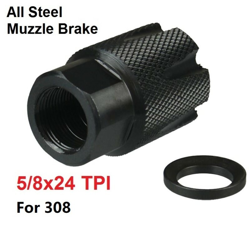 5/8-24 Linear Compensator Compact Muzzle Brake .300 BLK For Bolt Action Rifle