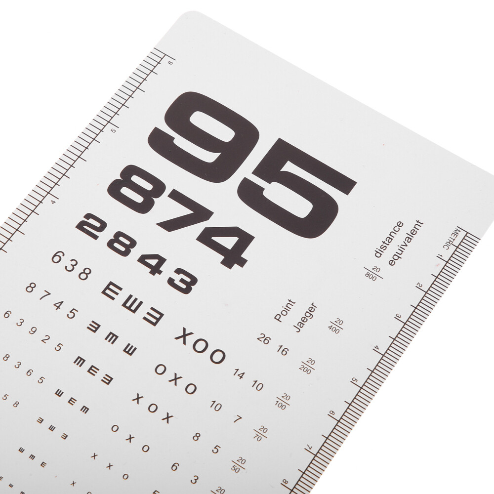 Vision Test Pocket Dual Sided Plastic for