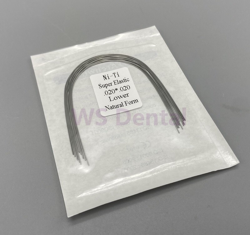100PCS Dental Orthodontic Niti Arch Wire Super Elastic Natural Round Rectangular