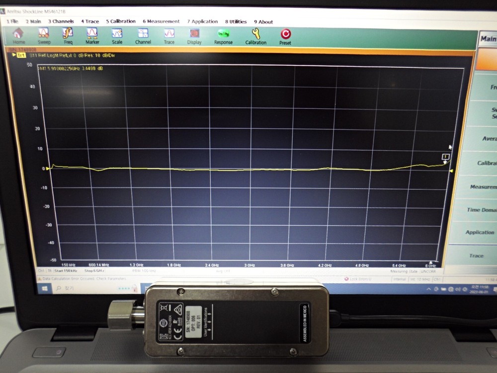 (AS-IS)Anritsu 1-PORT USB ShockLine Network Analyzer MS46121B,6GHz,Lock Error