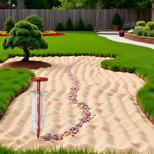 Red Seeds Dispenser,Mini Seed Spreader Sowing Seeder Tool,Handheld Seed