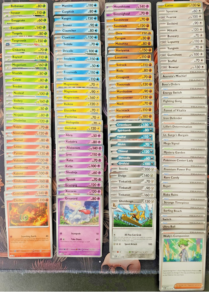 Pokemon TCG Mega Evolution 1-132 100% Complete Base Master Set w/Binder