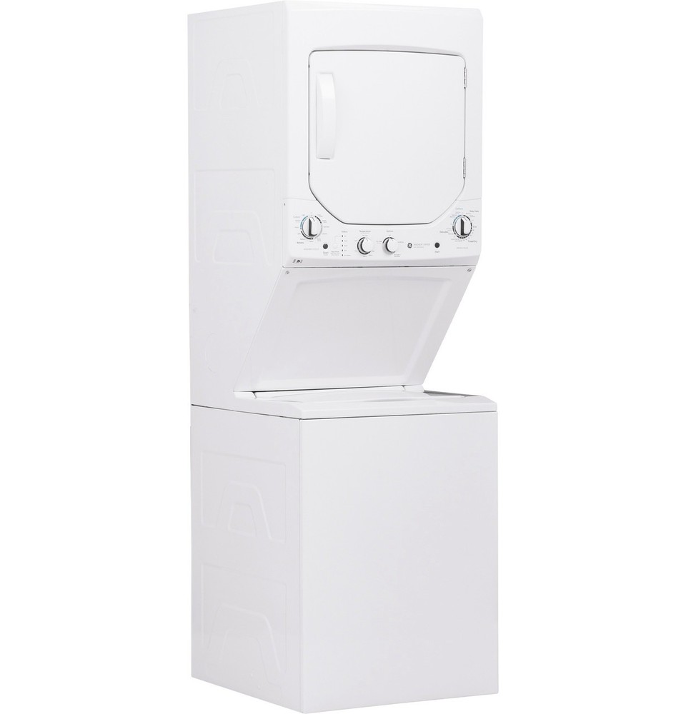 GE Unitized Spacemaker GUD24ESSMWW 24" White Electric Laundry Center NOB #158366