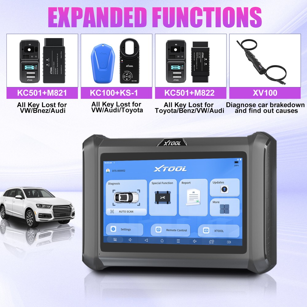 XTOOL D7S NEWEST CANFD/DOIP Bidirectional Scanner Key Programmer All System Scan