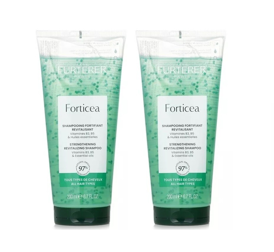 2 Pack Rene Furterer Forticea Energizing Shampoo 200ml /6.7oz