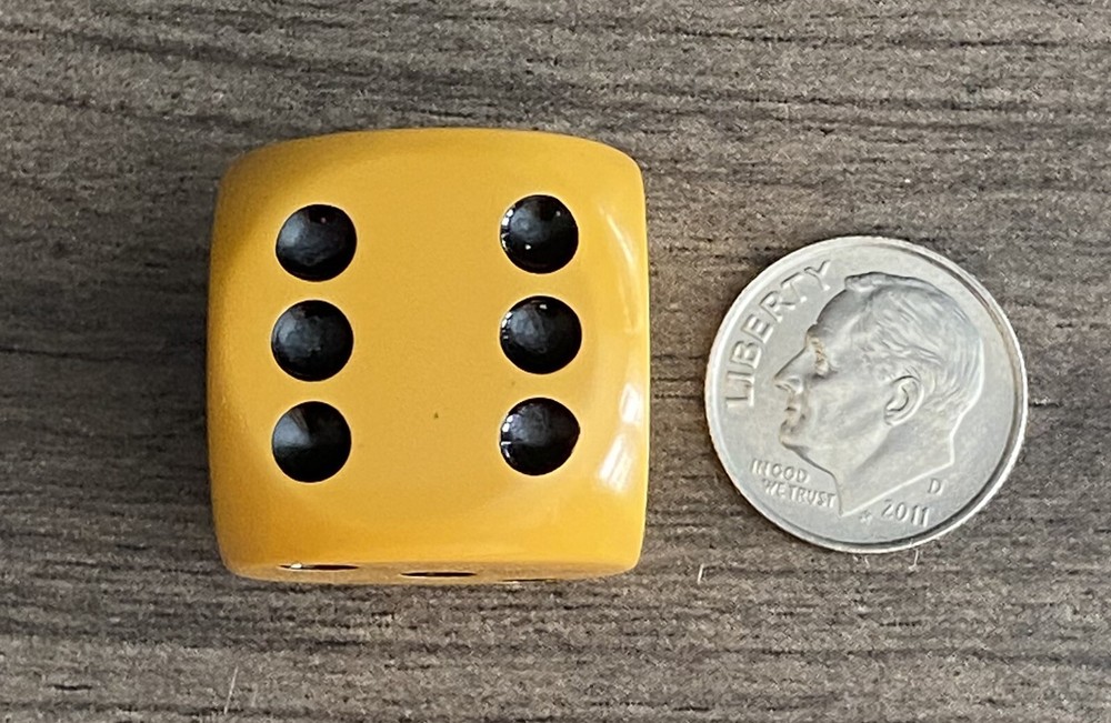 Vintage Rounded Edges Dice Die 12g