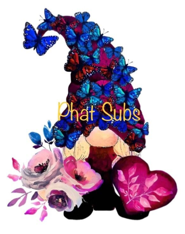 Sublimation Print Butterfly Gnome Ready To Press Heat Transfer