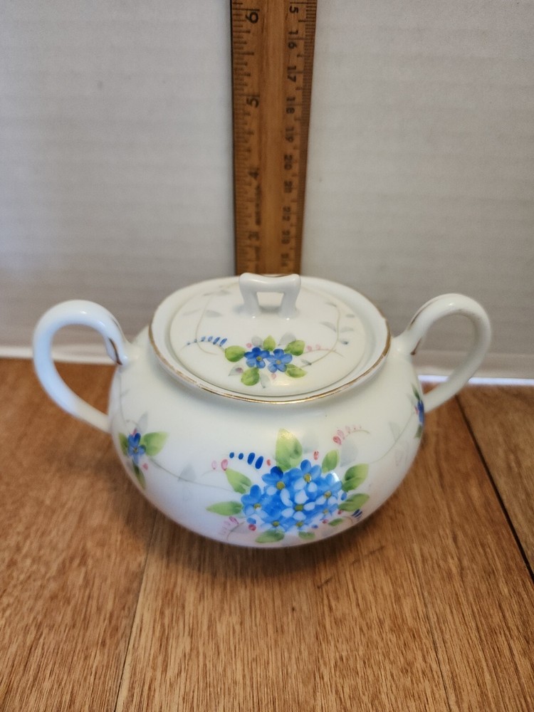 Hand Painted Nippon Covered Sugar Bowl