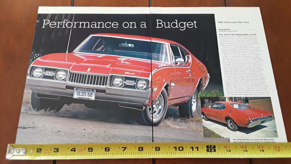 1968 OLDSMOBILE CUTLASS RAM ROD 350 - ORIGINAL 2019 ARTICLE