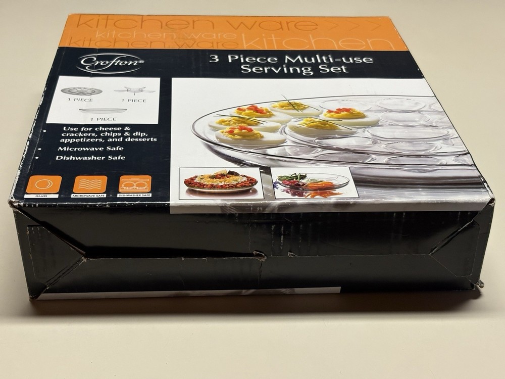 Crofton Kitchenware 3 PC. Multi-use Serving Set- VGUC-Barely Used, Versatile!!🤪