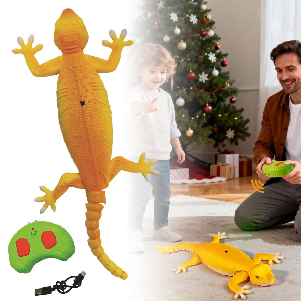 Wall Climb Gecko Toy Remote Control Interactive Game Wall Crawler Robot Kid Gift