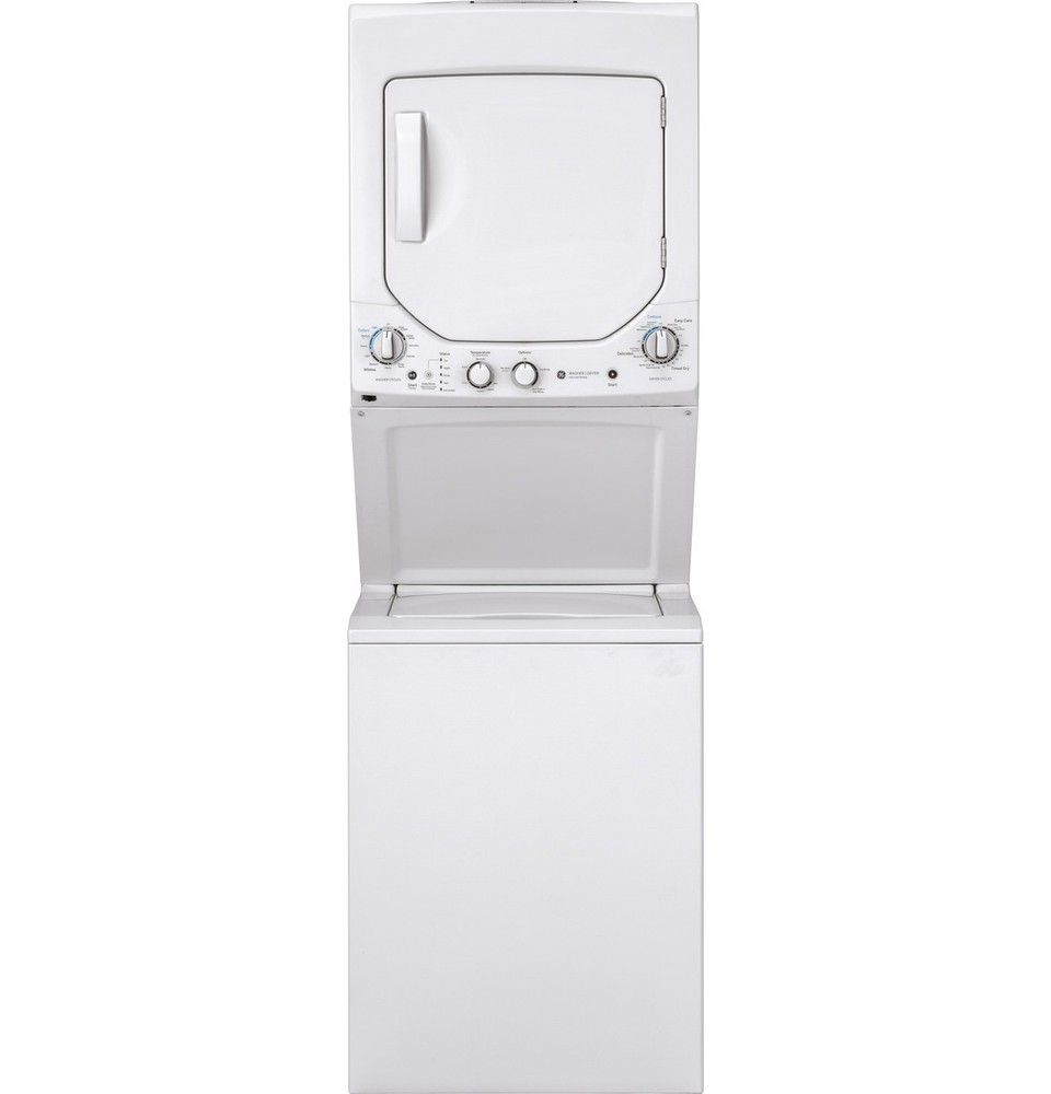 GE Unitized Spacemaker GUD24ESSMWW 24" White Electric Laundry Center NOB #158366