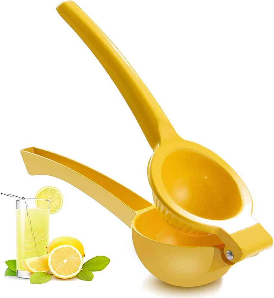 Professional Metal Citrus Juicer - Yellow Lemon & Lime Squeezer Tool