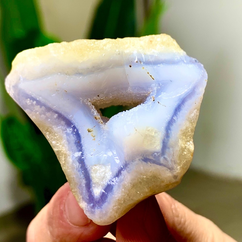 48GNatural Blue striped agate Crystal Chunks piece form Mineral Specimens
