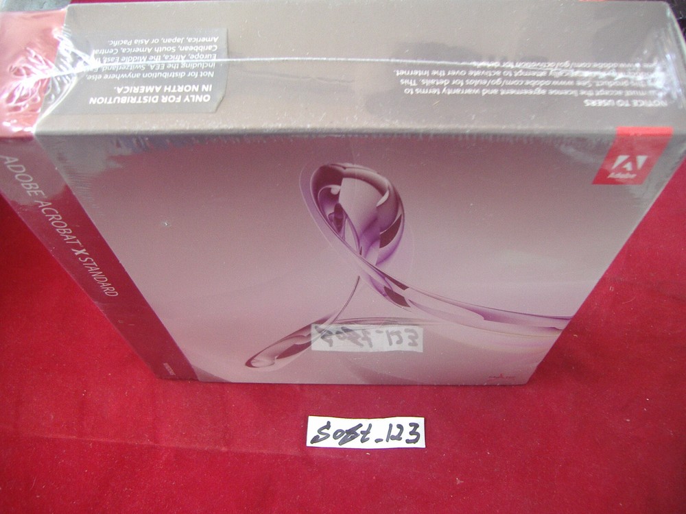 Adobe Acrobat X 10 Standard Full Version for Windows Licensed for 2 PCs=SEALED=