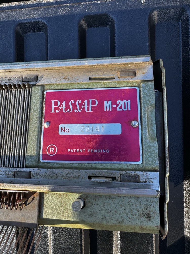 Passap M-201 Speed-O-Knit Flat Bed Knitting Machine ~ Untested w Tools! READ