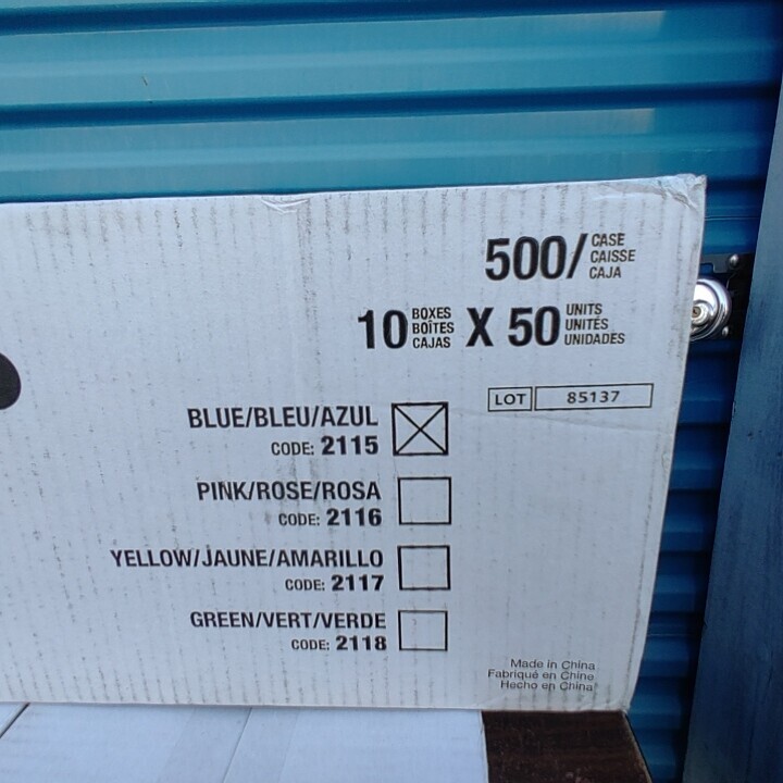 (1) Box 500 Masks AMD Ritmed 2115 Distech Earloop Facemasks ASTM Level 2 Blue