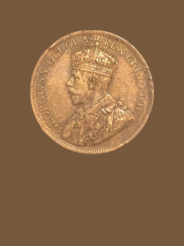 1917 Canada 1 Cent Bronze Coin - VF (Very Fine) condition