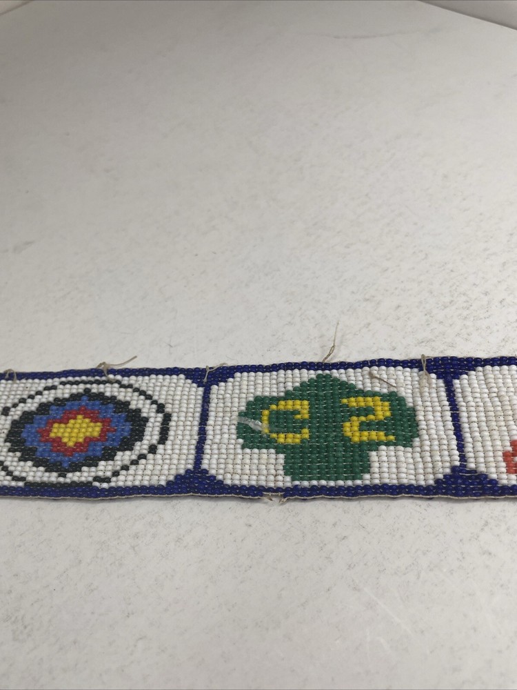 VTG Beaded hanging Sash Panel Unique Folk Art