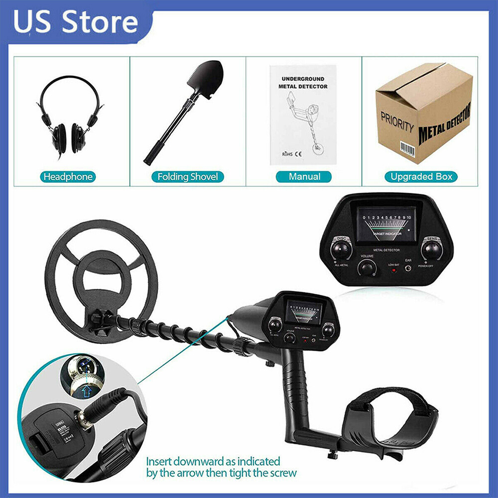 Hunter Deep Sensitive 3 Types US Shovel + Headphone + Metal Detector