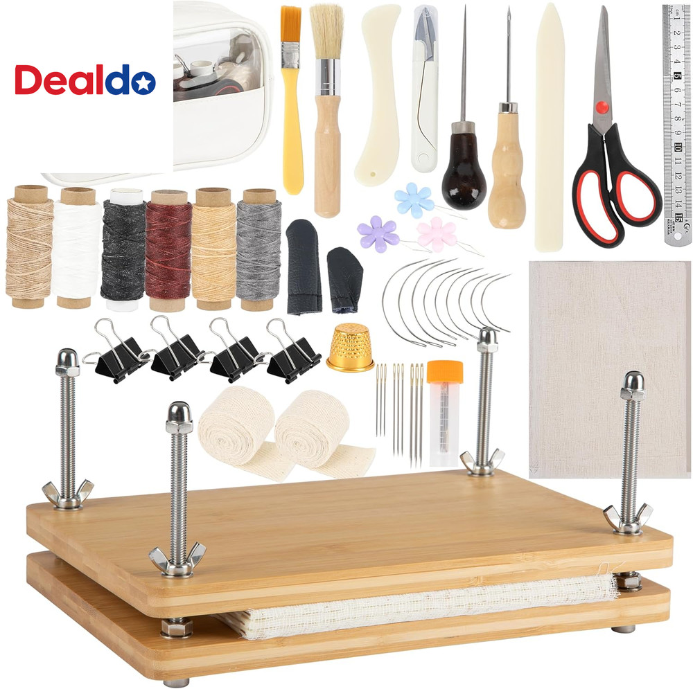 50 Pcs Book Binding Kits for Beginners - Complete DIY Kit with Tools & Instructi