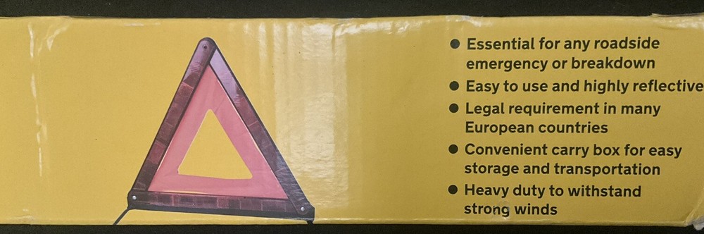 AA Emergency Warning Car Triangle Reflective Road Breakdown Safety Hazard