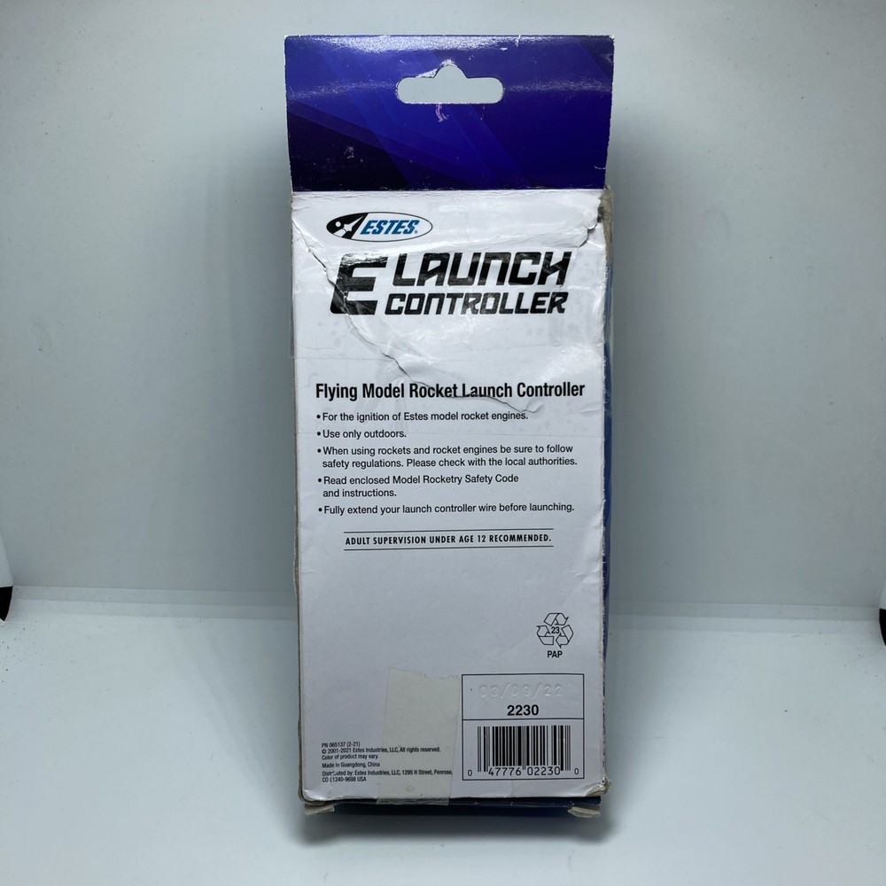 Estes E Launch Controller For All Estes Model Rocket Engines 2230 Open Box