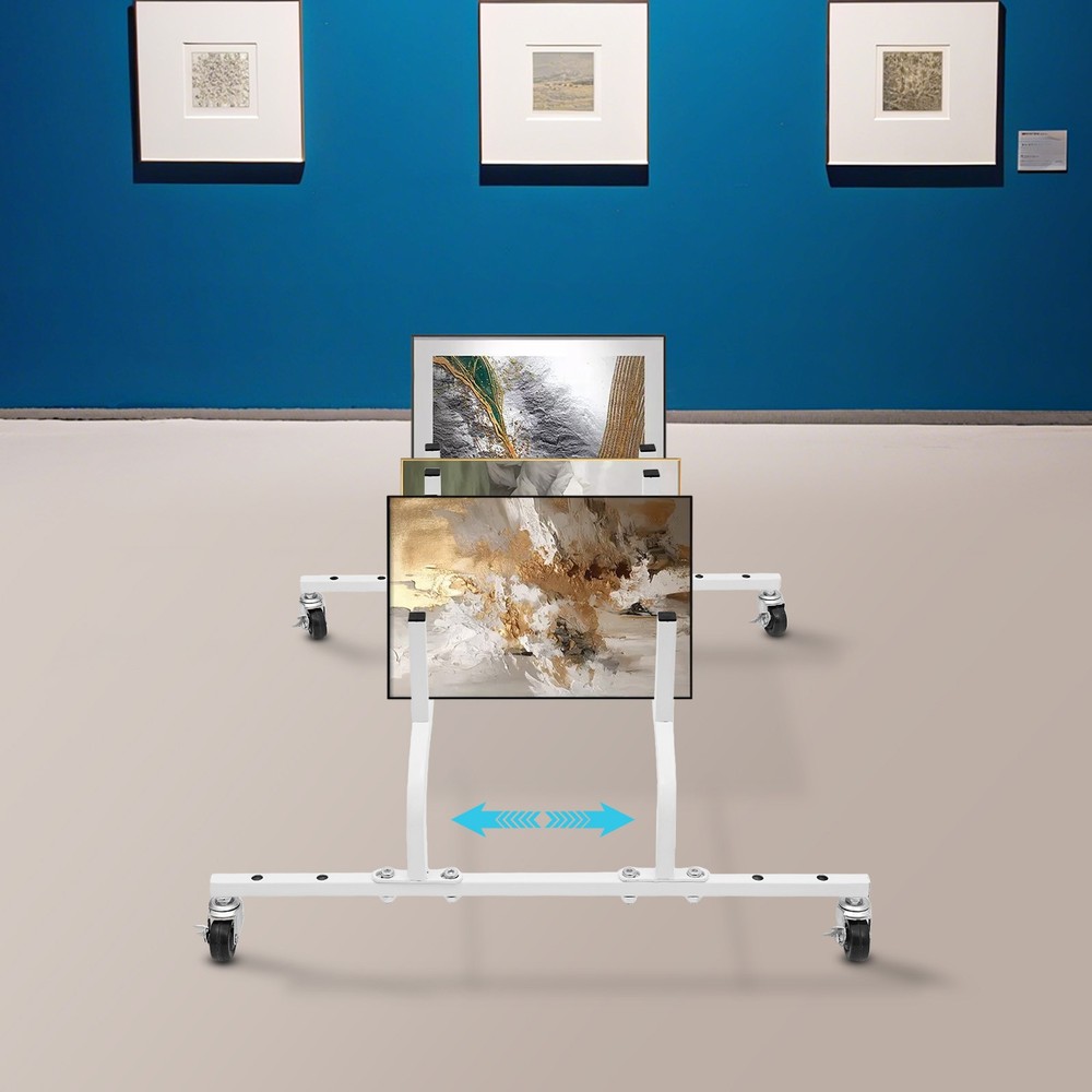 Picture Fame/Canvas Storage Display Rack Cart, Adjustable Tile Sample Display