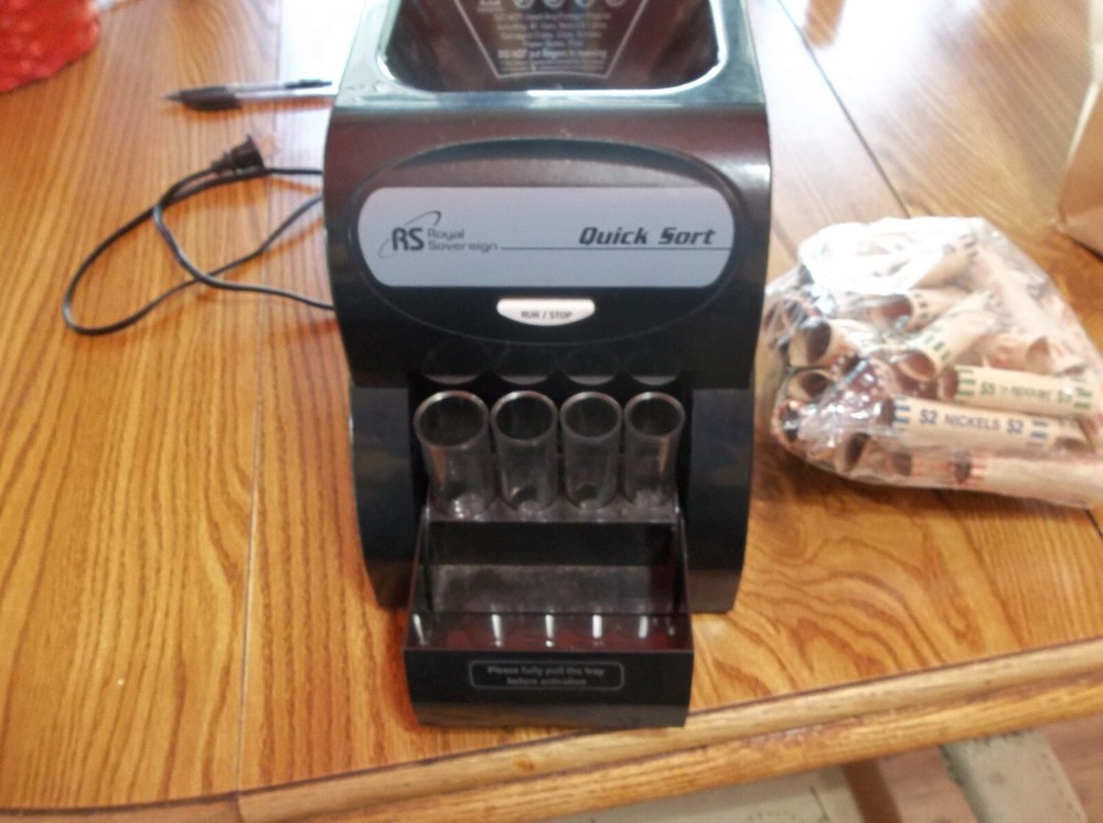 Royal Sovereign Quick Sort Counter Top Coin Sorting Machine QS-1AC