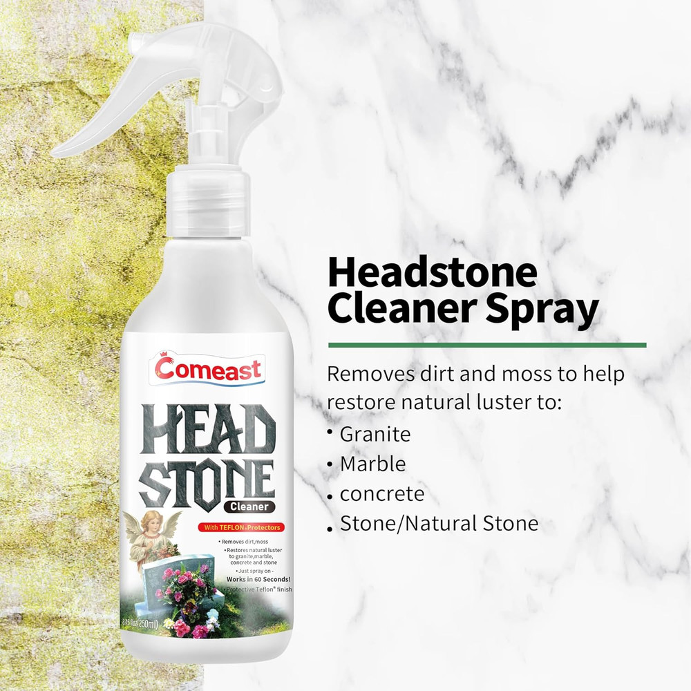 Headstone Cleaner for Graves Cemetery Gravestone Tombstone Cleaner Solution