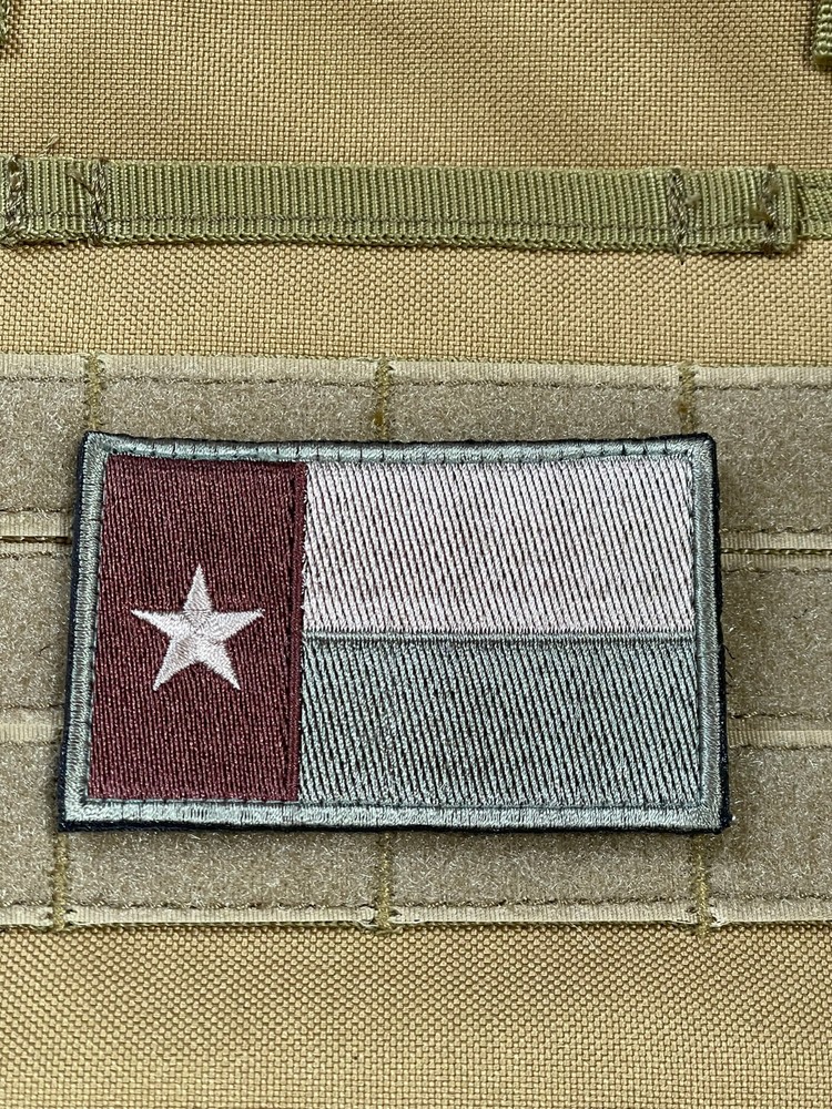Teax Flag Patch Tactical Military Morale Hook Loop backed