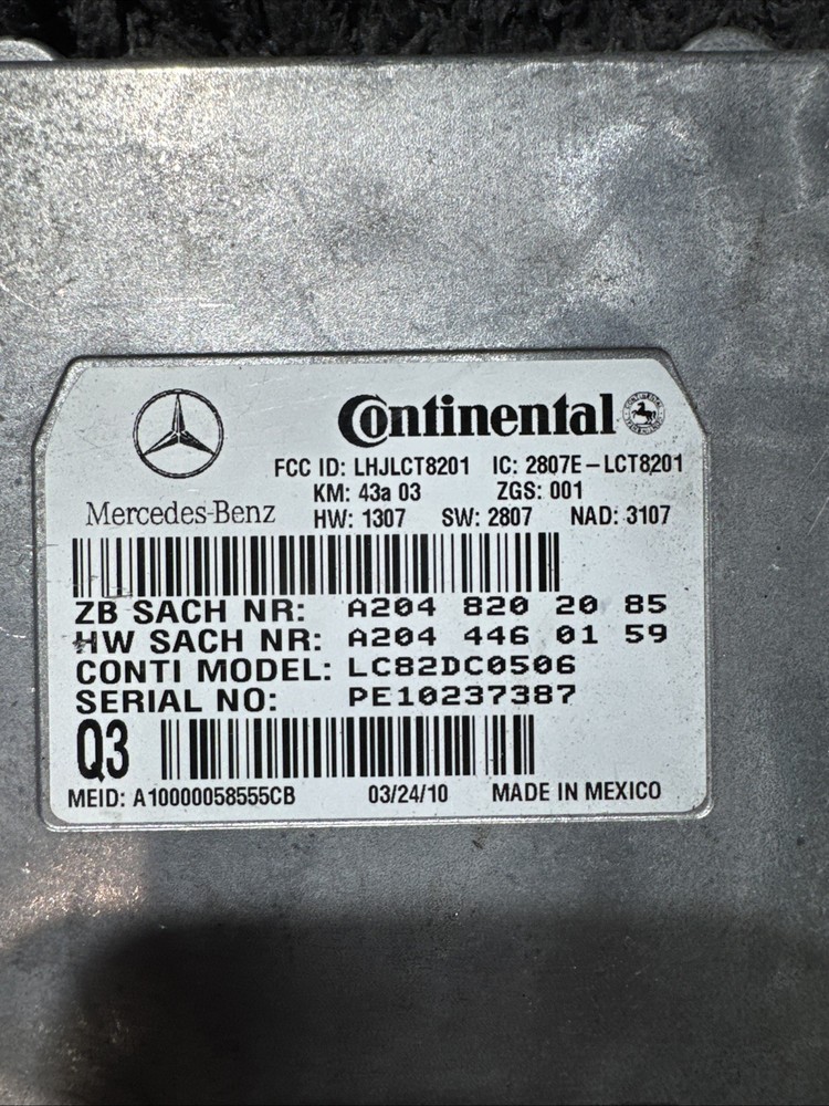 2011 Mercedes Benz E Class W212 Communication Voice Control Module Oem #11