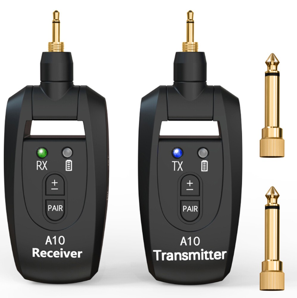 Wireless System Built-in Rechargeable Transmitter Receiver for Electric Guitar