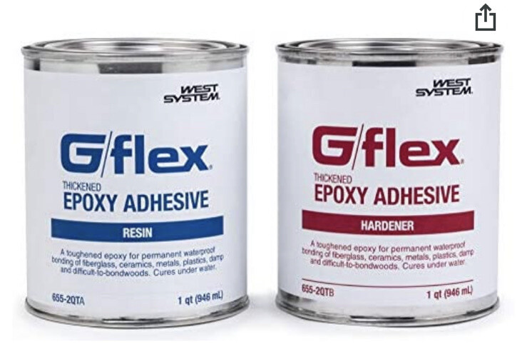 West System 655-2qt G/flex Thickened Epoxy Adhesive Resin Quart