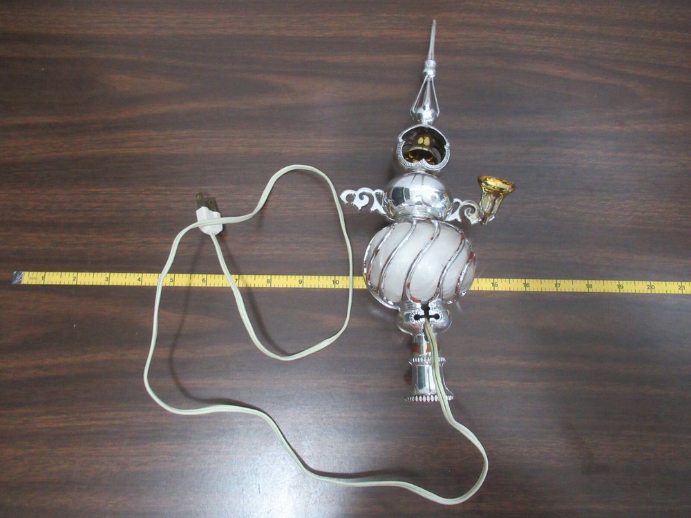 Vintage Tree Topper silver with light