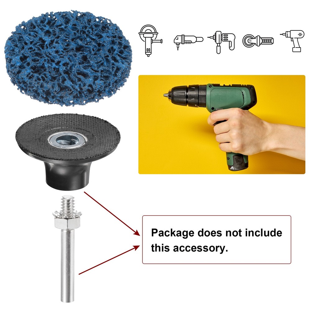 25pcs 2" 60 Grit Quick Change R-Type Sanding Discs Silicon Carbide Blue
